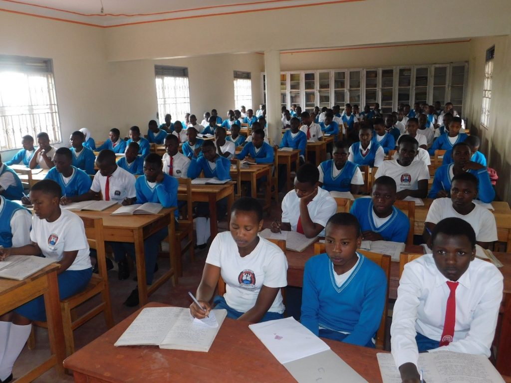 Students of Kisoro Vision Secondary School in a classroom