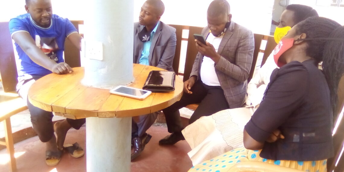 L_R-Agaba-Jame-Ndayisaba-Emmanuel-Kangeza-Innocent-Tumwesingye-Merab-and-a-one-Eunice-at-Graceland-Hote