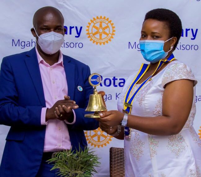 Dr. Michael Baganizi (left) with wife Jackie Baganizi