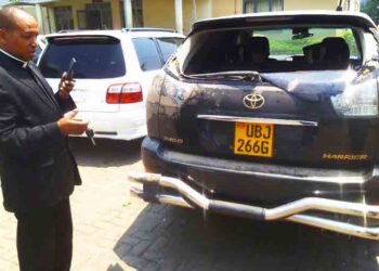 Gatete Priest reports to Police after car windshield is shattered by angry voter