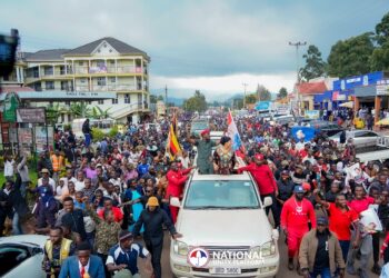 Bobi Wine combs Kisoro streets for NUP’s candidate, Tana