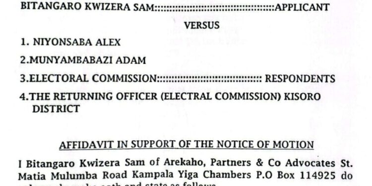 Mr Bitangaro is seeking a recount of the polls, alleging irregularities