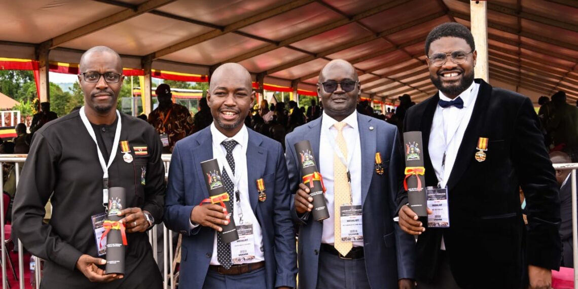Eng JB [second from right] posing for a photo with his fellows