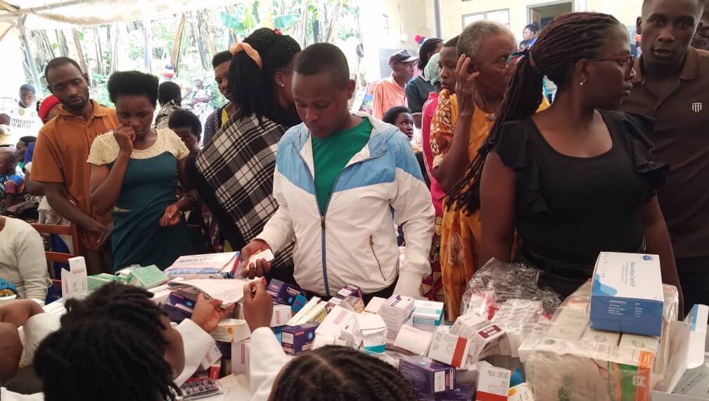 MUMSA students giving medical services at Busanza HCIV on Saturday 25th July 2026