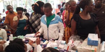MUMSA students giving medical services at Busanza HCIV on Saturday 25th July 2026